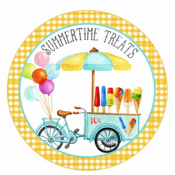 Summer metal sign wreath attachments DIY 10" - Picture 1 of 1